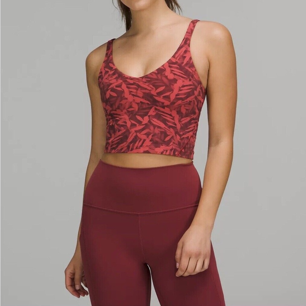 lululemon Align Tank Top - Spray Leaf Fireside Red Multi